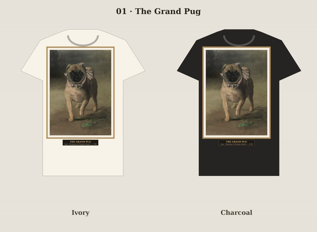 The Grand Pug t-shirt mockup